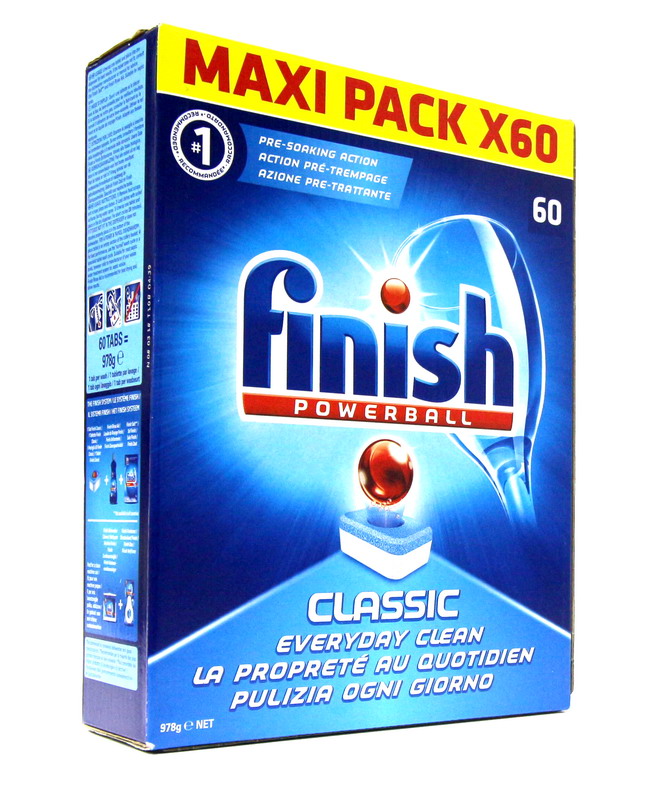 Viên rửa chén, bát Finish Classic Everyday Clean loại 60 viên